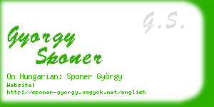 gyorgy sponer business card